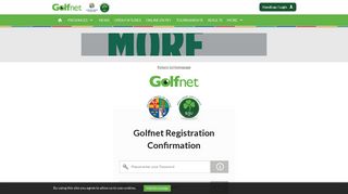 User Registration Confirmation - Golfnet
