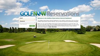 GolfNow Reservations Internet Dashboard - Login