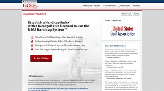 Handicap Tracker - Golf.com
