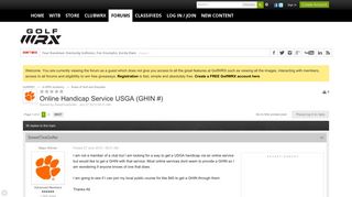 Online Handicap Service USGA (GHIN #) - Rules of Golf and ...