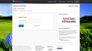 Login | US Handicap - USGA Handicap Tracker