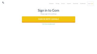 Sign in to Gom