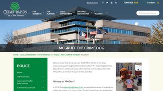 McGruff the Crime Dog - City of Cedar Rapids