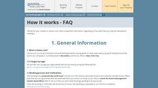 FAQ Gomio.com - Social Booking Platform for Hostels