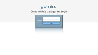 Login Gomio.com Affiliate Management