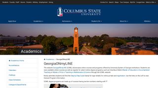 GeorgiaONmyLINE - Academics - Columbus State University
