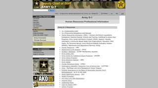 Human Resources (HR) Professionals - Deputy Chief of Staff ARMY G-1