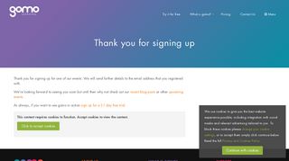 Thank You | Webinar Sign-Up | gomo learning
