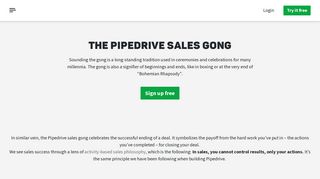 The Pipedrive sales gong | Pipedrive