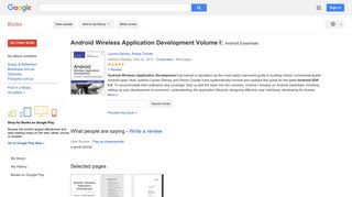 Android Wireless Application Development Volume I: Android Essentials