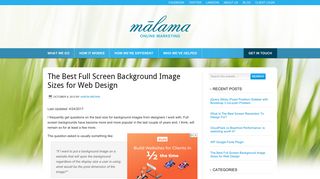 The Best Full Screen Background Image Sizes for Web Design | Web ...