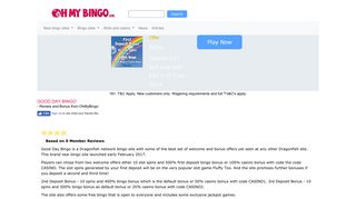 Good Day Bingo |10 Free Spins + 500% bonus | Join now - OhMyBingo