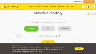Submit a Meter Reading | Good Energy