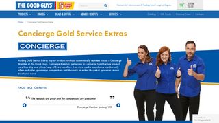 Concierge Gold Service Extras | The Good Guys