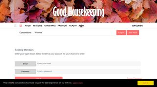Good Housekeeping Competitions | Login
