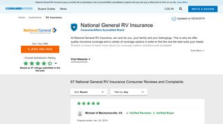 National General RV Insurance - ConsumerAffairs.com