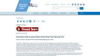 Good Sam Club to Launch New Online Road Trip Planning Tool