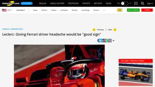 Leclerc: Giving Ferrari driver headache would be 