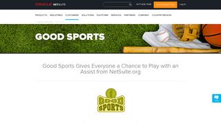 Good Sports Helps More Kids by Using NetSuite's Cloud Platform