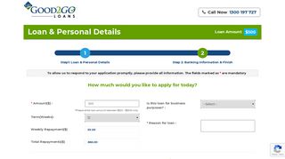 Application Form for Online Loans | Good to Go Loans
