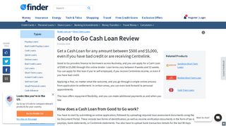Good to Go Cash Loan Review, Rates and Fees | finder.com.au