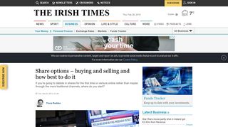 Share options – buying and selling and how best to do it - Irish Times