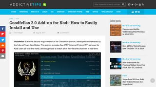 Goodfellas 2.0 Add-on for Kodi: How to Easily Install and Use