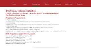 Christmas Assistance Application | Clinton Township Goodfellows