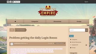 Problem getting the daily Login Bonus — Goodgame Empire Forum