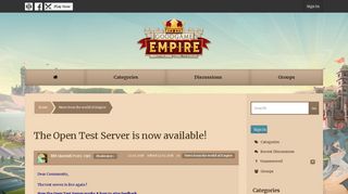 The Open Test Server is now available! — Goodgame Empire Forum