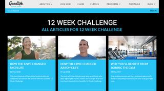 12 Week Challenge - Goodlife Health Clubs