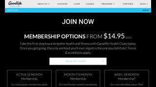 Join Now - Goodlife Health Clubs
