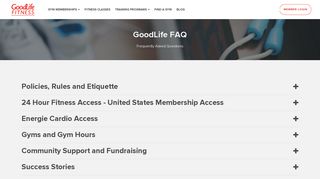 Frequently Asked Questions | GoodLife Fitness