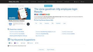 The zone goodman mfg employee login Results For Websites Listing