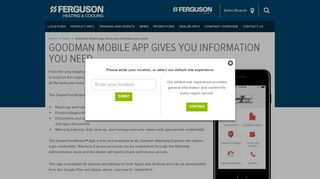 Goodman Mobile App Gives you information you need | Ferguson ...