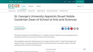 St. George's University Appoints Stuart Noble-Goodman Dean of ...