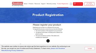 Warranty Registration | Register Your Goodman HVAC Product