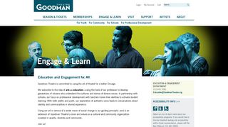 Engage & Learn, Goodman Theatre Education