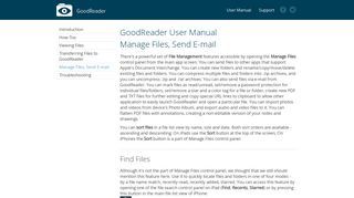 Manage Files, Send E-mail - GoodReader