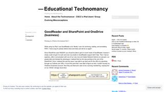 GoodReader and SharePoint and OneDrive (business) | Educational ...