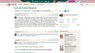 Goodreads Feedback - Suggestions & Questions: Amazon Sign-in on ...
