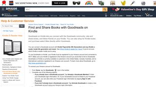 Amazon.com Help: Find and Share Books with Goodreads on Kindle