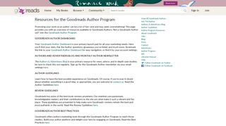 Resources for the Goodreads Author Program