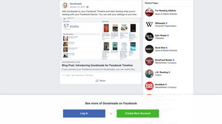 Goodreads - Add Goodreads to your Facebook Timeline and ...