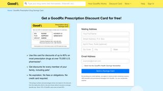 Prescription Discount Card - GoodRx
