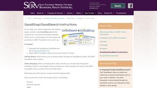 GoodSearch/GoodShop Instructions - SERV Behavioral Health