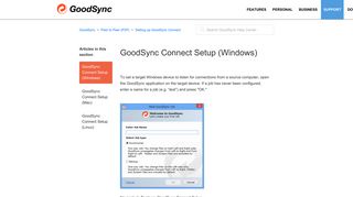 GoodSync Connect Setup (Windows) – GoodSync