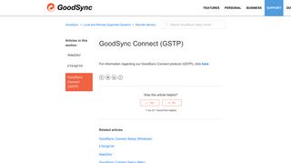 GoodSync Connect (GSTP) – GoodSync