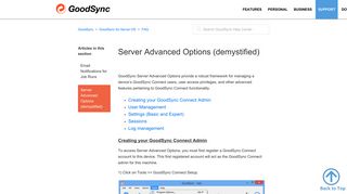 Server Advanced Options (demystified) – GoodSync