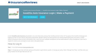 Good2Go Auto Insurance Login | Make a Payment - Insurance Reviews